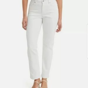 Levi's classic straight white jeans
